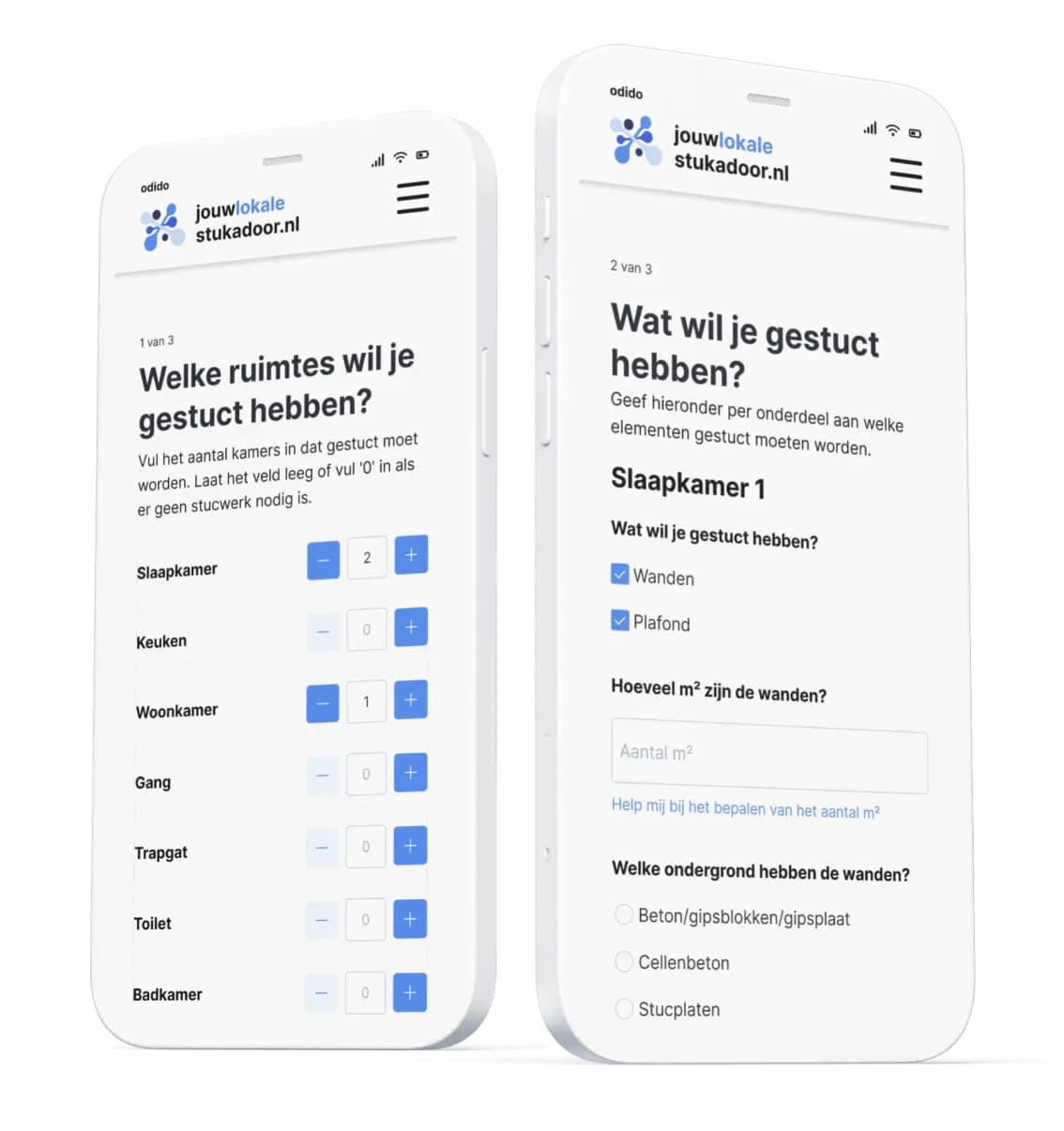 Telefoons met schermen van de prijsindicatie tool